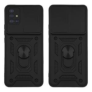 Θήκη Ring Armor CamPro Sonique για Samsung Galaxy A51 Μαύρο