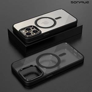 Θήκη Magnetic MagMetal Sonique Apple iPhone 15 Μαύρο