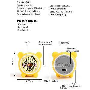 Ηχείο Bluetooth Sonique Mini TWS Funky Beat Panda