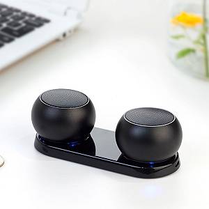 Ηχεία Bluetooth Sonique Mini TWS Double Luxury Beat Μαύρο