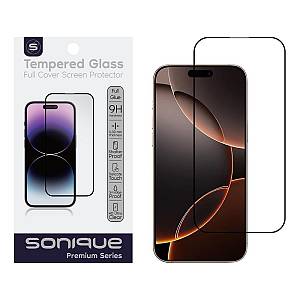 Hardy Glass Sonique Premium Series HD Full Cover 9H Apple iPhone 16 Pro Max Μαύρο