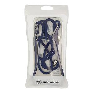 Θήκη Σιλικόνης με Κορδόνι Sonique Armor Clear Apple iPhone 16 Pro Μπλε Σκούρο