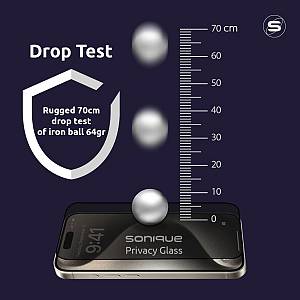 Privacy Glass Sonique Premium Series HD Full Cover 9H Apple iPhone 12 mini Μαύρο