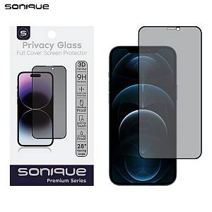 Privacy Glass Sonique Premium Series HD Full Cover 9H Apple iPhone 12 Pro Max Μαύρο