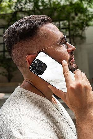 Θήκη Sonique Marble Series για Apple iPhone 15 Plus Λευκό