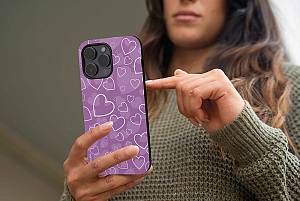 Θήκη Sonique Heart Series για Apple iPhone 14 Βιολετί