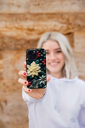 Θήκη Sonique 3D Flower Series για Apple iPhone 16 Πράσινο