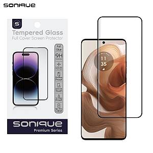 Curvy Glass Sonique Premium Series HD Full Cover 9H Motorola Edge 50 Ultra Μαύρο