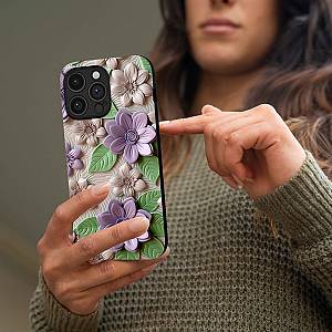 Θήκη Sonique 3D Flower Series για OnePlus 13R 5G Βιολετί