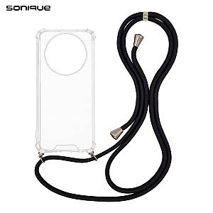 Θήκη Σιλικόνης με Κορδόνι Sonique Armor Clear Honor Magic7 Lite 5G Μαύρο