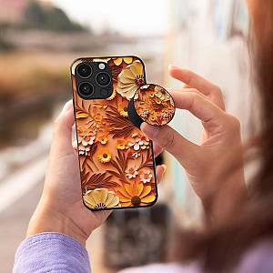 Pop Holder Sonique 3D Flower Series Πορτοκαλί