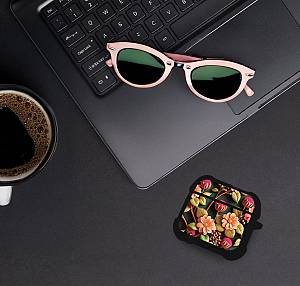 Θήκη Σιλικόνης Sonique 3D Flower Series για AirPods 4 Σομόν