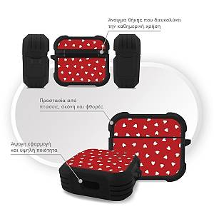 Θήκη Σιλικόνης Sonique Heart Series για AirPods 3 Κόκκινο