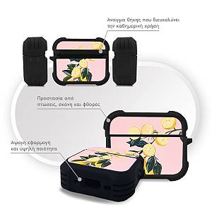 Θήκη Σιλικόνης Sonique Fruit Series για AirPods Pro / Pro 2 Λεμόνι