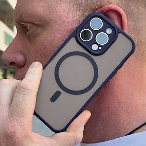 Θήκη Magnetic MagMatte Lens Sonique Apple iPhone 15 Plus Μπλε Σκούρο