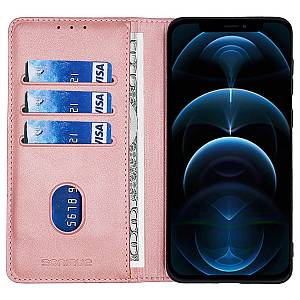 Θήκη Πορτοφόλι Vintage Magnet Wallet Sonique Samsung Galaxy S25 FE Ροζ Χρυσό