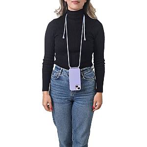 Θήκη Σιλικόνης με Κορδόνι CarryHang Sonique Apple iPhone 17 Pro Λιλά