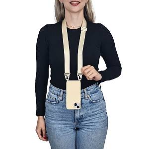 Θήκη Σιλικόνης με Strap CarryHang Sonique Apple iPhone 17 Μπεζ