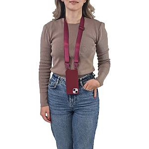 Θήκη Σιλικόνης με Strap CarryHang Sonique Apple iPhone 17 Μπορντό