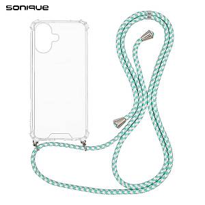 Θήκη Σιλικόνης με Κορδόνι Sonique Armor Clear Apple iPhone 17 Rainbow Βεραμάν