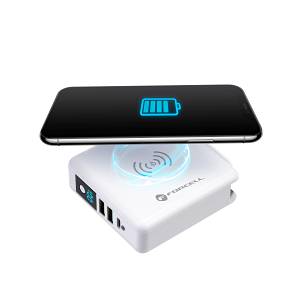 Forcell - Πολυλειτουργικός Φορτιστής 4 σε 1 με θύρες USB/USB C Ασύρματη Φόρτιση 15W Powerbank 8000mAh