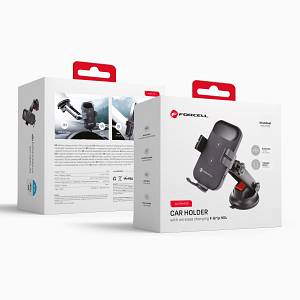 Forcell - Βάση Στήριξης Κινητού με Ασύρματη Φόρτιση 15W για Αεραγωγό ή Παρμπρίζ Αυτοκινήτου (HS4)