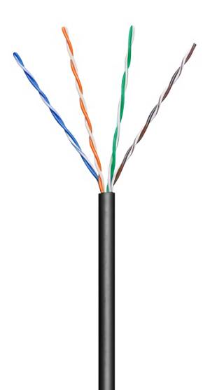 GOOBAY καλώδιο δικτύου 57198, CAT 5e U/UTP, CCA, έως 40m, 100m, μαύρο 57198