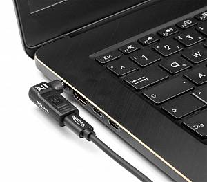 DELOCK αντάπτορας τροφοδοσίας 60012, USB-C σε IBM 7.9x5.5mm, 90°, μαύρος 60012