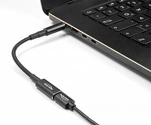 DELOCK καλώδιο τροφοδοσίας 60036, USB-C σε Dell 4.5x3.0mm, 15cm, μαύρο 60036