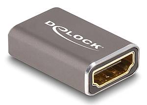 DELOCK αντάπτορας HDMI 60078 με Ethernet, 8K/60Hz, μεταλλικός, γκρι 60078