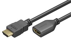 GOOBAY καλώδιο προέκτασης HDMI 61309 Ethernet, 4K/60Hz 18Gbps, 2m, μαύρο 61309
