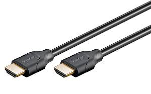 GOOBAY καλώδιο HDMI 2.1 61637, Ethernet ARC 8K/60Hz 48 Gbps, 0.5m, μαύρο 61637
