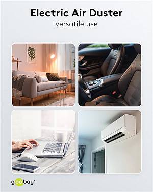 GOOBAY ηλεκτρικό air duster 61667, LED οθόνη, 46.8W, 2000mAh, μαύρο 61667