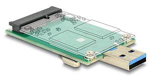 DELOCK αντάπτορας USB σε mSATA 62681, 5Gbps 62681