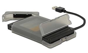 DELOCK αντάπτορας USB σε SATA 62742 με θήκη για 2.5 HDD/SSD, 6Gbps 62742