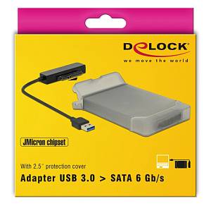 DELOCK αντάπτορας USB σε SATA 62742 με θήκη για 2.5 HDD/SSD, 6Gbps 62742