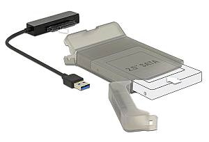 DELOCK αντάπτορας USB σε SATA 62742 με θήκη για 2.5 HDD/SSD, 6Gbps 62742