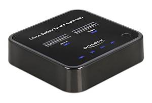 DELOCK docking station για M.2 SATA SSD 64178, 2 θέσεων, 6Gbps, clone function, μαύρο 64178