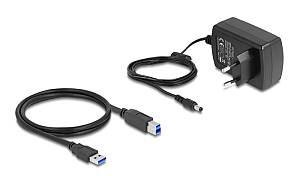 DELOCK docking station για 2.5 ή 3.5 SATA HDD/SSD 64183, 2 θέσεων, με card reader, 5Gbps, clone function, μαύρο 64183