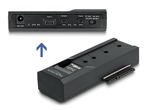 DELOCK docking station για M.2 NVMe/SATA ή 2.5/3.5 SSD/HDD 64252, 10Gbps, clone function, μαύρο 64252