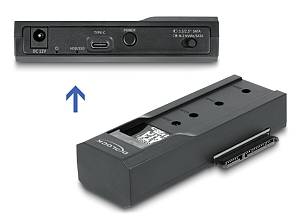 DELOCK docking station για M.2 NVMe/SATA ή 2.5/3.5 SSD/HDD 64253, 10Gbps, μαύρο 64253