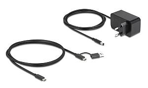 DELOCK USB hub 64326 με διακόπτες, 7x θυρών, 10Gbps, USB/USB-C σύνδεση, μαύρο 64326
