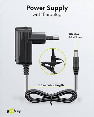 GOOBAY μεγεθυντικός φακός 64990 με κλιπ & βάση, LED, 3 διόπτρες 1.75x 64990