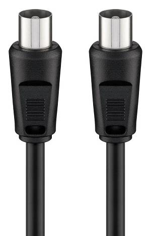 GOOBAY καλώδιο κεραίας αρσενικό 68146, <70dB, CCS, 1.5m, μαύρο 68146