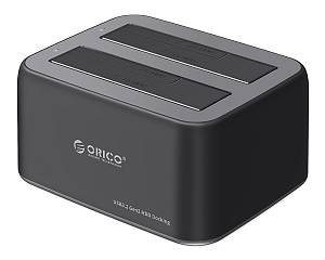 ORICO docking station για 2.5 ή 3.5 SATA HDD/SSD 6829C3-V1, 2 θέσεων, 5Gbps, μαύρο 6942227118653