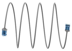 GOOBAY καλώδιο δικτύου 74220, CAT 6A U/UTP, ultra slim, copper, 500MHz, 0.25m, γκρι 74220