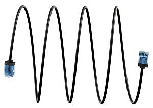 GOOBAY καλώδιο δικτύου 74234, CAT 6A U/UTP, ultra slim, copper, 500MHz, 2m, μαύρο 74234
