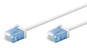 GOOBAY καλώδιο δικτύου 74286, CAT 6A U/UTP, ultra slim, copper, 500MHz, 1m, λευκό 74286