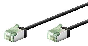 GOOBAY καλώδιο δικτύου 74352, CAT 8.1 U/FTP, ultra slim, copper, 40Gbps, 0.50m, μαύρο 74352