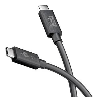 GOOBAY καλώδιο USB-C 74376, USB4, 240W, 80Gbps, 16K/60Hz, 1.2m, μαύρο 74376